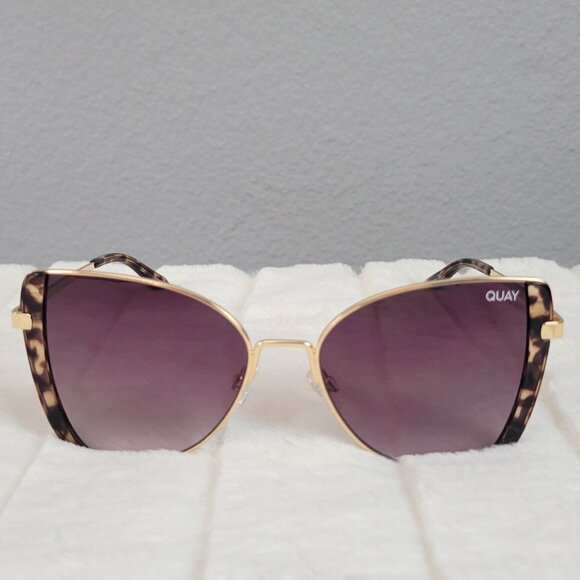 QUAY // ltd ed brown tortoise detail butterfly frame with brown fade lenses main image 6